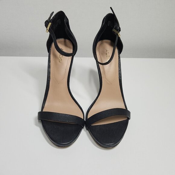 Aldo Black Stiletto Heel Sandals Women's Size 6 - Picture 2 of 11